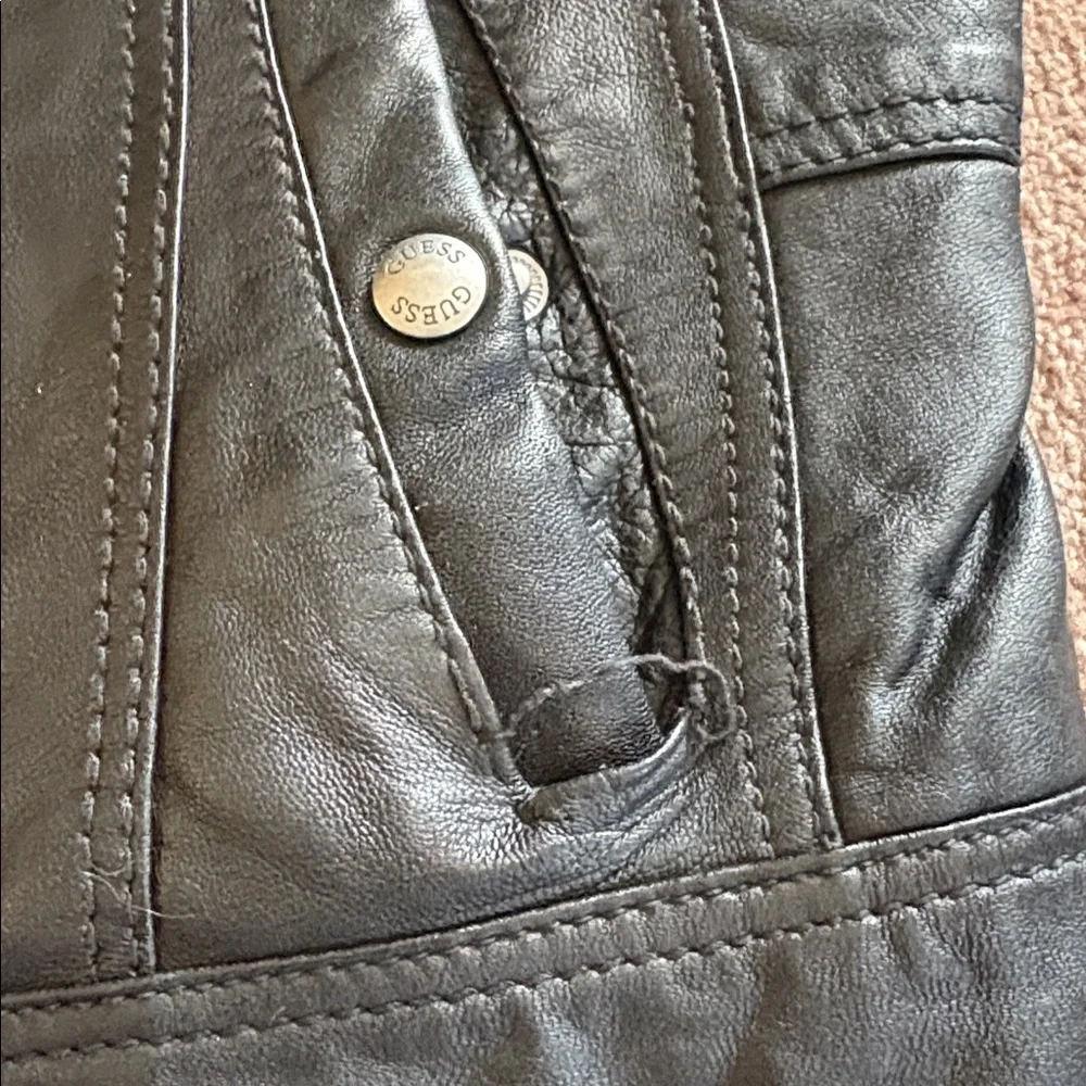 Guess Women's Leather Jacket moon and stars small GUC - Picture 6 of 6